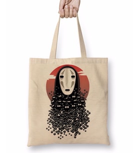 Spirited Away No Face Miyazaki Bez Çanta Uzun Saplı