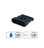 Superseal Dişi Soket 6 Pin Kablosuz