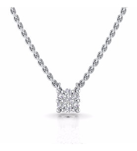 0,10 Karat Pırlantalı Kolye (Altın-Beyaz)