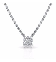 0,10 Karat Pırlantalı Kolye (Altın-Beyaz)