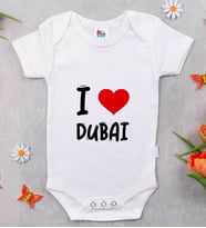 BK Kids I Love Dubai Tasarımlı Bebek Body Zıbın - Model 1