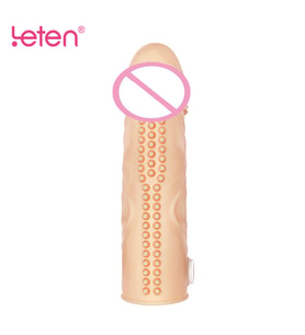 Model 1 Titreşimli Klitoris Uyarıcı Penis Kılıfı Leten