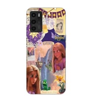 Oppo A16 / A55 Uyumlu Rapunzel Tasarımlı Şeffaf Telefon Kılıfı