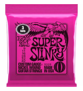 Ernieball P03223 SUPER SLINKY 3 PACK Elektro Tel (3lü Paket)