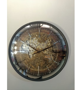 Biev Metal Çarklı Dünya Saat 60 cm