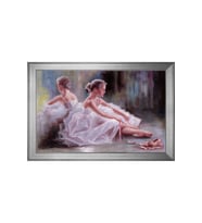 Kadın Motifli Kanvas Tablo 50 x 70 cm Silver Çerçeve