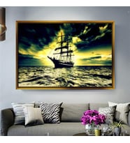Altın Çerçeveli dekoratif tablo l887 (Gold)