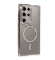 Northcity Samsung Galaxy S24 Ultra Kılıf Joke Simli Magneticsafe Kılıf - Pembe