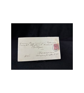 Deutsches Reich 1894 yılında Alman İmparatorluğu döneminde postadan geçmiş Zarf Reichspost 10 Pfenn