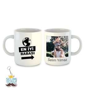 İsme Özel Kupa Bardak ve Anahtarlık Hediye -4 (Model 2)