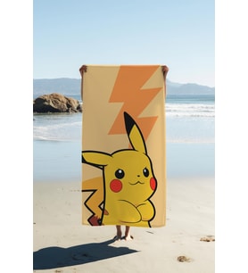 Dijital Baskı Plaj Deniz Havlusu Pikachu Desenli Peştamal HVL0013