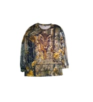 Tavşan Desenli Orman Kamuflaj Sıfır Yaka Uzun Kollu Sweatshirt (Orman Yeşili)