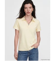 LCW Comfort Sarı Polo Yaka Kadın Tişört
