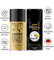 DELAY 48000 GECİKTİRİCİ  + VİGA 50000 ERKEK GEÇİKTİRİCİ SPREY SETİ- MADE İN GERMANY - 2'li SET ORJİNAL ORTALAMA 150 KULLANIM YÜKSEK KALİTE