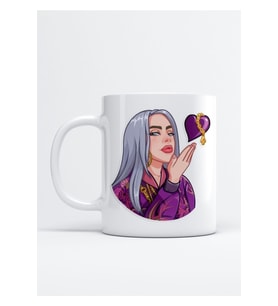 Billie Eilish Baskılı Porselen Kupa Bardak