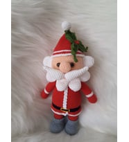 Yılbaşı Noel Dedesi Amigurumi Organik Oyuncak