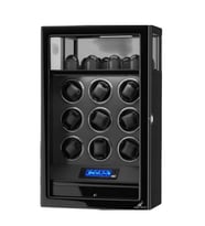 Robert Taylor Greenwich 9 Slotlu Watch Winder +4 Muhafazalı Çekmeceli Siyah