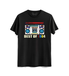 Vintage 1984 Best Of tape Siyah Tshirt