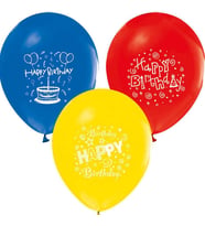 Balonevi Balon 1+1 Happy Birthday Party Baskılı 12 İncPastel 100 Lü