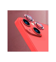 Apple iPhone 13 Uyumlu Zore CL-07 Kamera Lens Koruyucu (Kırmızı)