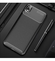 Xiaomi Redmi 7A Kılıf Karbon Silikon Case (Siyah)