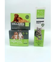 Kediler İçin Omega3-6-9 + Prebiyotik 30x1gr +Kolajen 30x1gr