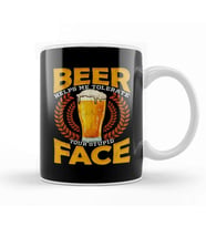 Beer Helps Me Tolerate Your Stupid Face Funny Beer Kupa Bardak Porselen