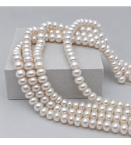 İnci Dizi Beyaz 8*10 mm – Doğal Doku Royal Seri (63300)