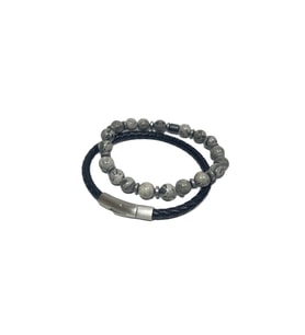 JTSS26BLK1701 HAKİKİ DERİ PASLANMAZ ÇELİK KİLİT SERPANTİN DOĞALTAŞ MAZI AĞACI KUTULU GARANTİLİ SERTİFİKALI JANTİ KOMBİN BİLEKLİK
