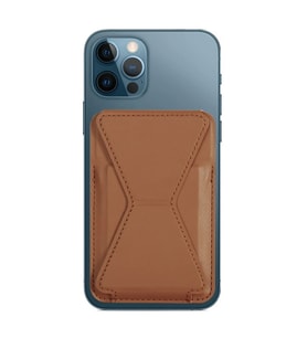 ALLY İPhone 15-14- 13-12'ler İçin Standlı Deri Cüzdan Magsafe Kartlık Cüzdan Kılıf-(5775)