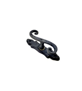 Antika Tarz Dekoratif Pirinç Kıvrık Pencere Kolu - 130x33 mm, Oksit TG-V 3516
