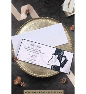 Düğün Nişan Nikah Kına Davetiyesi 894 Baskı Dahil