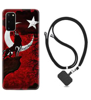 Samsung A02S A03S A10 A12 A13 A21S A22 Kılıf Boyun Askılı Silikon Wolf and Moon 2 1381