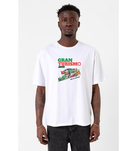 Gran Turismo Jaccs Accord Beyaz Erkek Oversize Tshirt