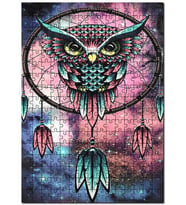 Cakapuzzle Baykuş Dirim Keçir Rüya Yakalayıcı Puzzle Yapboz MDF (Ahşap) (120 Parça)
