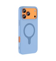 iPhone 17 Pro Kılıf M-Safe Şarj Özellikli Aris Silikon Kılıf Baby Blue