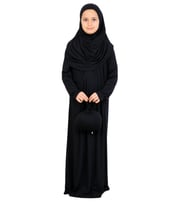 Kız Çocuk Namaz Elbisesi – Yumuşak Viskon Giyim Abaya & Hijab + Çanta Seti