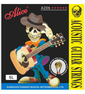 Alice A206-SL Akustik Gitar Teli (11-52 Super Light)  Bakır Kaplama ile Sıcak Akustik Tını Kolay Bend İmkanı ve Rahat Çalım