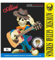 Alice A206-SL Akustik Gitar Teli (11-52 Super Light)  Bakır Kaplama ile Sıcak Akustik Tını Kolay Bend İmkanı ve Rahat Çalım