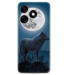 Xiaomi Redmi Note 12 Pro 5G Kılıf Resimli Desenli Silikon Platinium Series Moon Wolf 1820