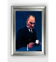 Gümüş Çerçeveli Atatürk Tablo cv931
