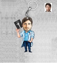 Kişiye Özel Ortapedi Doktoru Erkek Ahşap Anahtarlık-1
