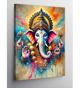 Kanvas Tablo Ganesha Tanrı Figürü