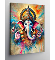 Kanvas Tablo Ganesha Tanrı Figürü