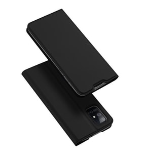 DUX DUCİS SM Galaxy M51 Kılıf Kapaklı Flip Cover Kılıf Skin Pro Series Kılıf (Siyah)