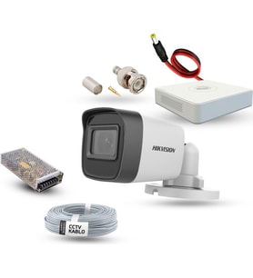 Hikvision 4'lü Kamera Paketi (Siyah - Beyaz)