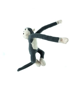 Pelüş Maymun  Sevimli Sarılan Maymun Gri 50 Cm