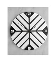 AS TASARIM LAZER Focus Serisi Modern Duvar saati 45 cm (SİYAH-BEYAZ)