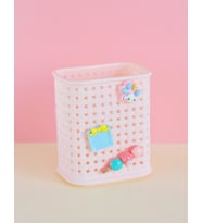 Fileli Masaüstü Kalemlik Plastik Kawaii Sevimli Kalemlik - Pembe