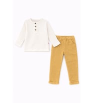 Unisex Bebek Çocuk %100 Pamuklu Müslin 2'li Pijama Takımı - Mavi